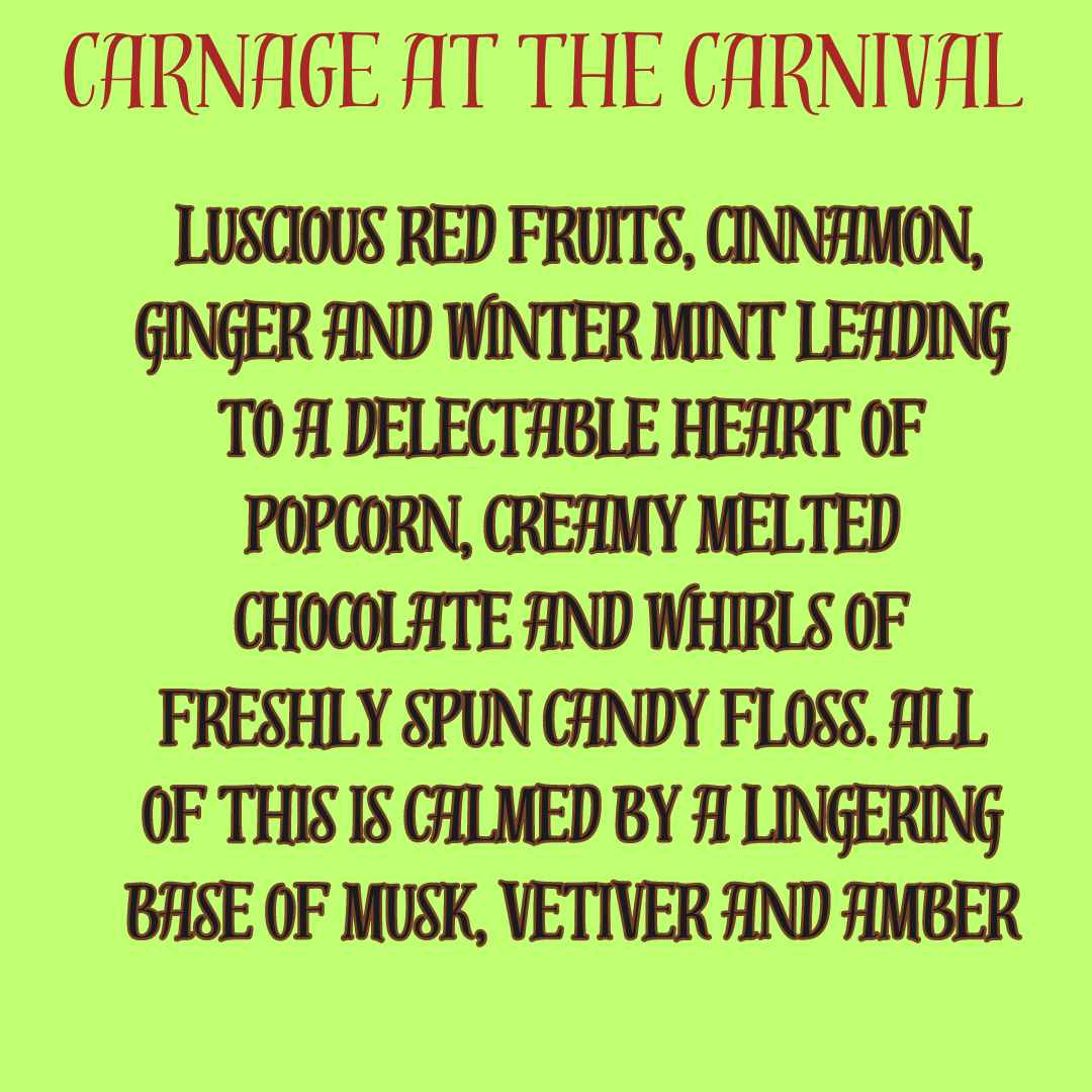 Best Seller! Carnage at the Carnival Wax Melt - Bubbas Meltys
