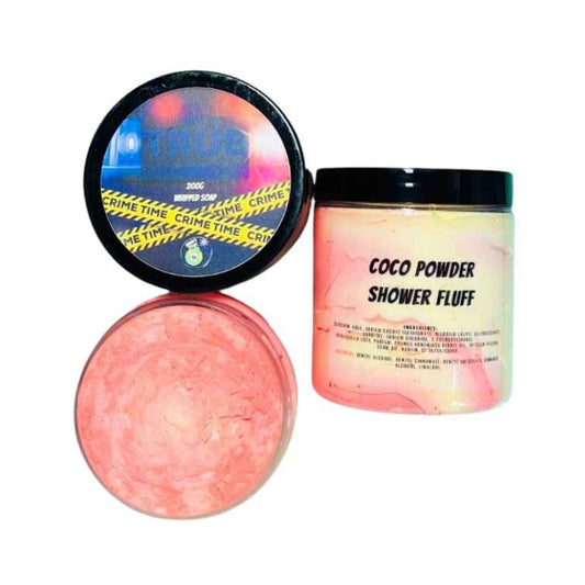 LOW STOCK! True Crime Coco Powder Scented Whipped Soap - Bubbas Meltys
