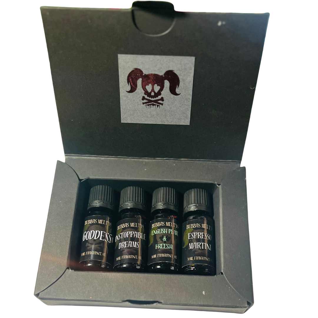 NEW! Black Ceramic Moon Oil Burner Gift Box Set - Bubbas Meltys