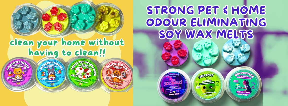 odour eliminating soy wax melts Bubbas Meltys