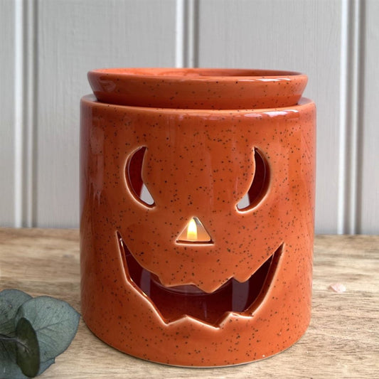 Orange Pumpkin Jack O Lantern Wax Burner