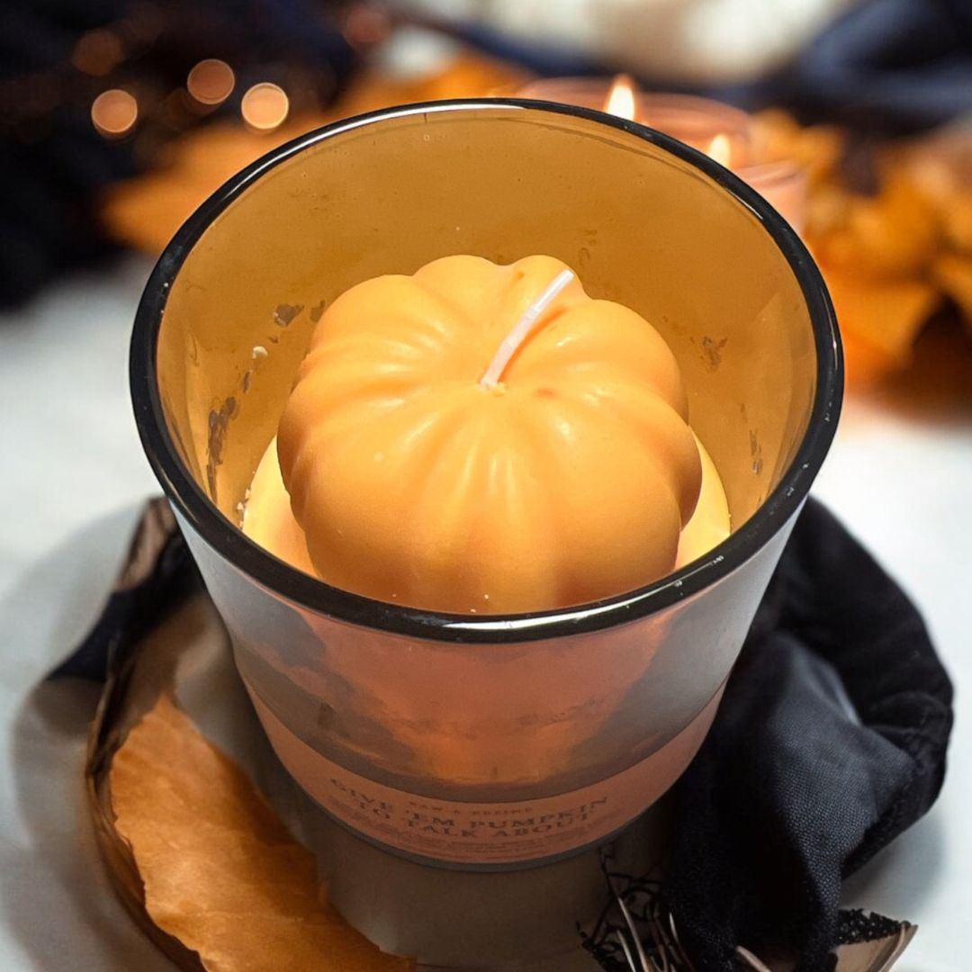 NEW Give 'em Pumpkin To Talk About Candle