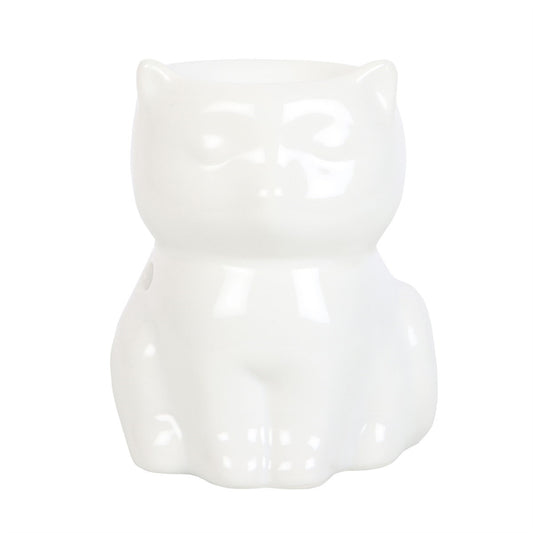 SOLD OUT! Ceramic White Cat Wax Oil Burner