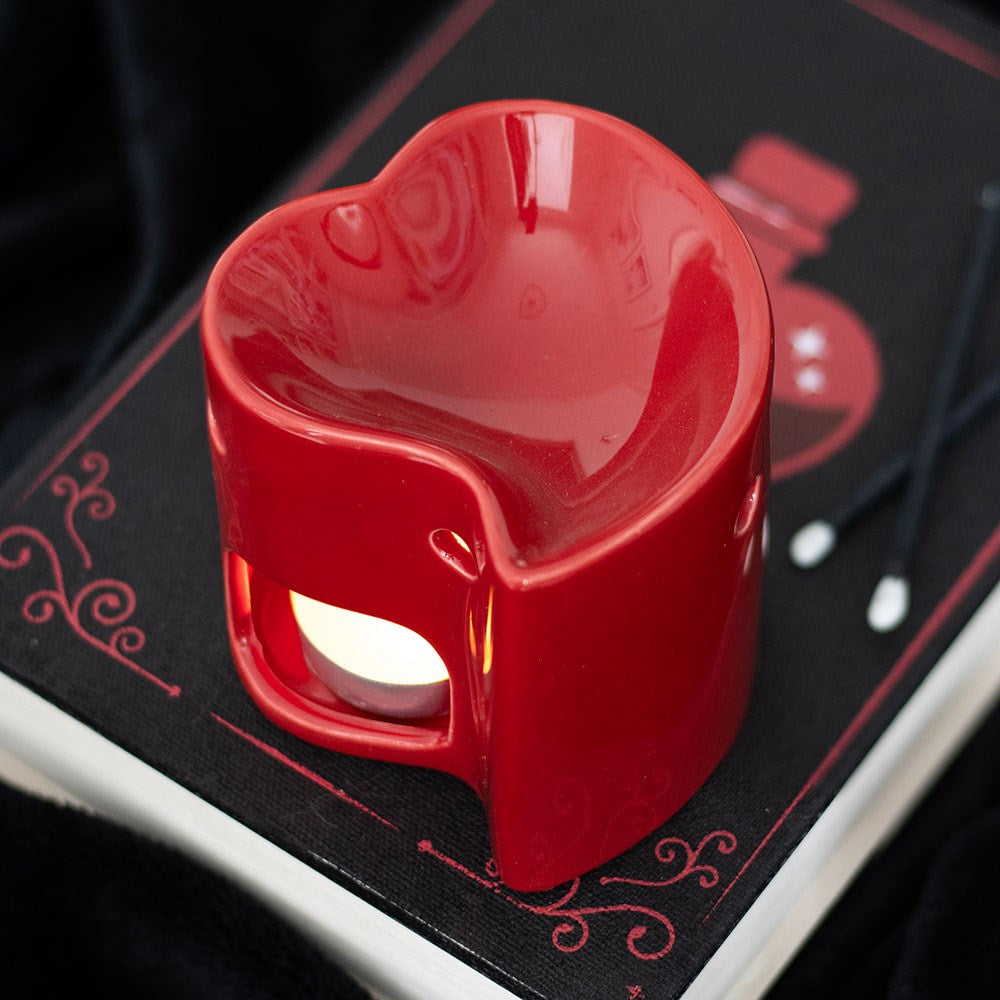 Red Heart Oil Burner & Wax Warmer