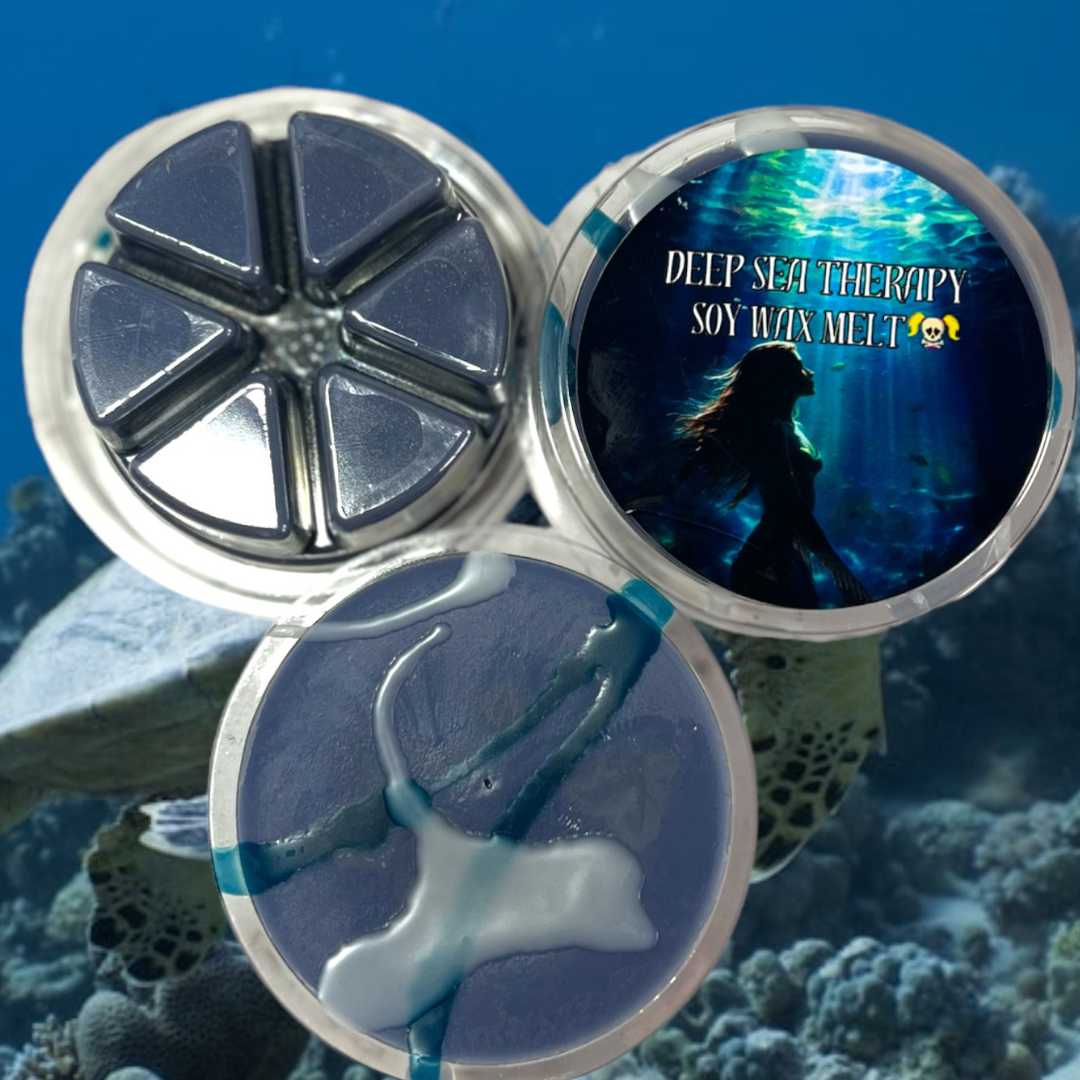 RESTOCKED Deep Sea Therapy Wax Melt Clamshell - Bubbas Meltys