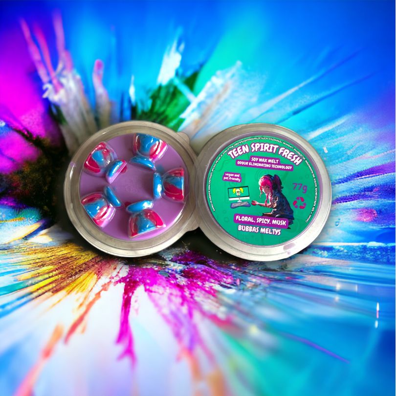 RESTOCKED! Teen Spirit Fresh Soy Wax Melt Odour Eliminating Technology - Bubbas Meltys