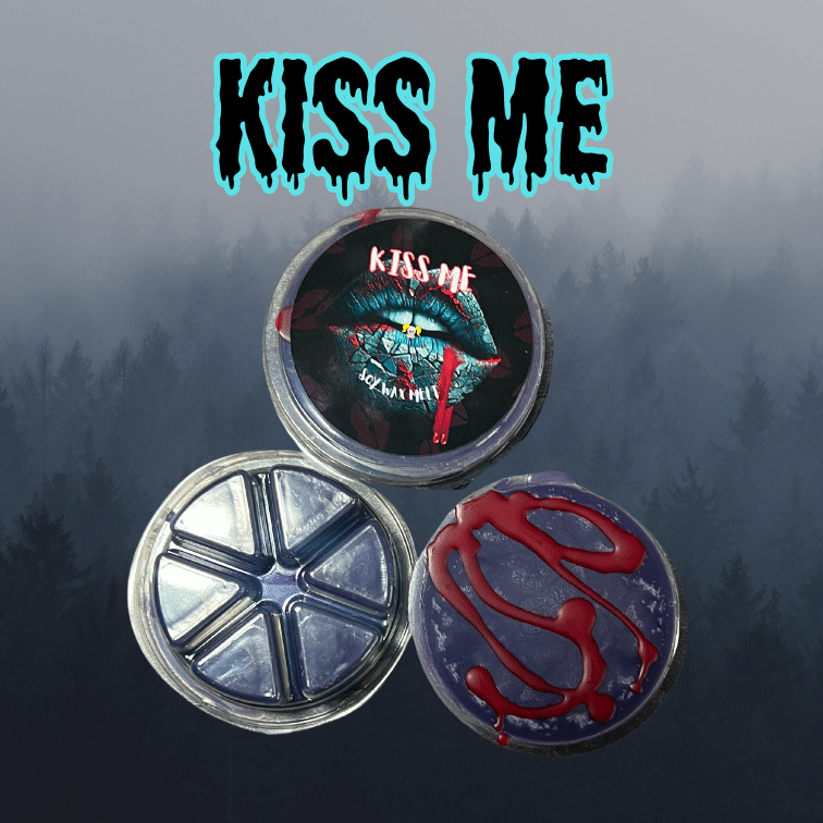 NEW! KISS ME Goth Wax Melt Soy Clamshell